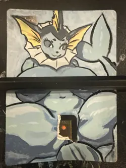 MTG Altered Art Anime Vaporeon Pokemon Hand drawn - Image 1