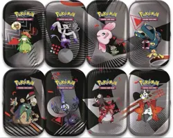 Pokemon TCG:Black Bolt & White Flare Unova Mini Tins X8 FULL SET SEALED IN HAND - Image 1