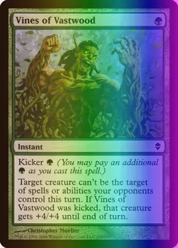 MTG Magic the Gathering Vines of Vastwood (193/280) Zendikar MP FOIL - Image 1