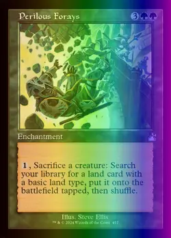 MTG Magic the Gathering Perilous Forays (457/573) Ravnica Remastered NM FOIL - Image 1