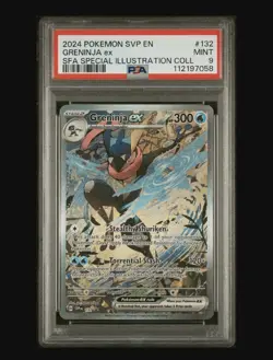 Mint GRENINJA EX Holo! PSA 9! 2024 Pokemon Scarlet & Violet Promo #132 - Image 1