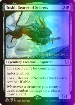 MTG Toski, Bearer of Secrets (197s/169) Kaldheim Promos LP FOIL - Image 1