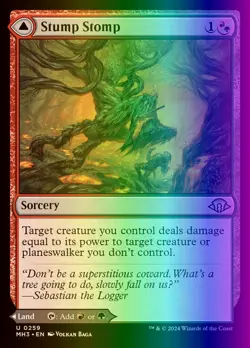 MTG Magic the Gathering Stump Stomp (259/716) Modern Horizons 3 NM FOIL - Image 1