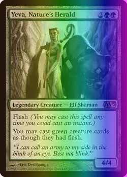 MTG Magic the Gathering Yeva, Nature's Herald (197/260) Magic 2013 MP FOIL - Image 1