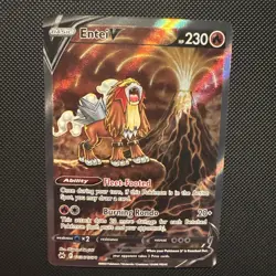 Pokemon TCG Entei V GG36/GG70 Full Art Crown Zenith Holo Ultra Rare NM/M - Image 1