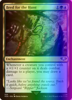 MTG Bred for the Hunt (222u/658) Warhammer 40,000 LP FOIL- SURGE - Image 1