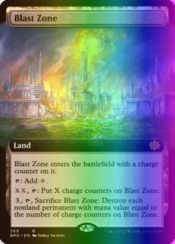 MTG Magic the Gathering Blast Zone (369/416) The Brothers' War NM FOIL - Image 1