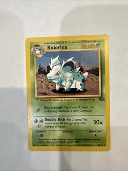 Nidorina 40/64 Jungle Regular Vintage Pokemon Card LP WOTC - Image 1