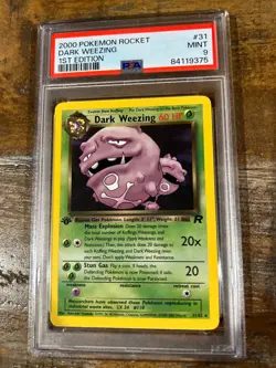 Pokemon 2000 Rocket DARK WEEZING 1ST Edition #31 PSA 9 RARE - Image 1
