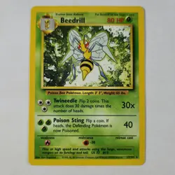Beedrill Rare 17/102 - Unlimited Rare - Pokemon TCG - Base Set - NM - Image 1