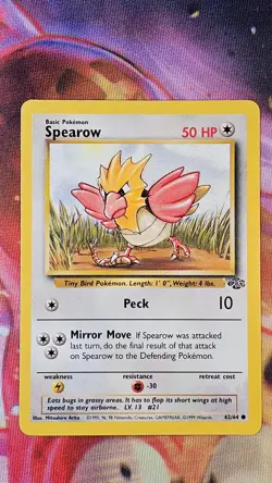 Pokemon TCG Spearow 62/64 Jungle Common LP Vintage! 🐦 - Image 1