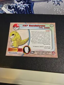 2000 TOPPS CHROME POKEMON TV ANIMATION # 27 SANDSHREW NEAR MINT+ - Image 2