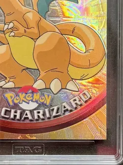 2000 TOPPS CHROME POKEMON T.V. SPECTRA #6 CHARIZARD TAG 8.5 NM-MT+ - Image 4