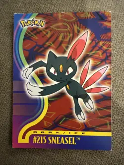 Topps Johto 2001 Pokemon TV Animation Edition Johto League Champions Sneasel - Image 1