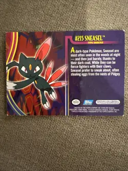 Topps Johto 2001 Pokemon TV Animation Edition Johto League Champions Sneasel - Image 2