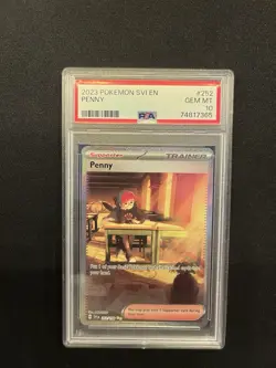 Pokemon Penny 252/198 Scarlet & Violet Base PSA 10 GEM MINT - Image 1