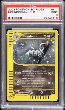 2003 Pokemon Skyridge Holo Houndoom #H11 PSA 9 MINT - Image 1