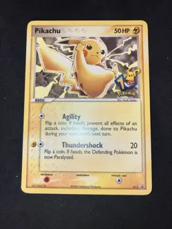2006 Pokemon Journey Across America Black Star Promo Pikachu Holo #012 Mint - Image 3
