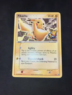 2006 Pokemon Journey Across America Black Star Promo Pikachu Holo #012 Mint - Image 4