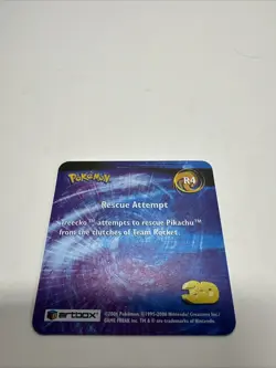 Rescue Attempt Pikachu Treecko Cacnea Pokemon Action Flip TCG 3D Artbox R4 - Image 2