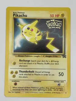 Pokemon TGC Pikachu (Movie Promo) 04 Wotc Promo Regular NEAR MINT 4 - Image 1