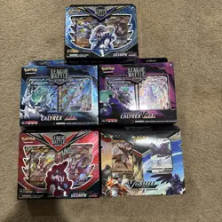 Pokemon League BattleDeck Lot of 5 Urshifu Lycanroc CorviknightCalyrex VMAX - Image 1