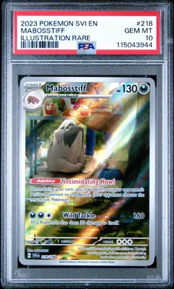 Scarlet & Violet Base Set #218/198 Mabosstiff Illustration Rare PSA 10 Pokemon - Image 1