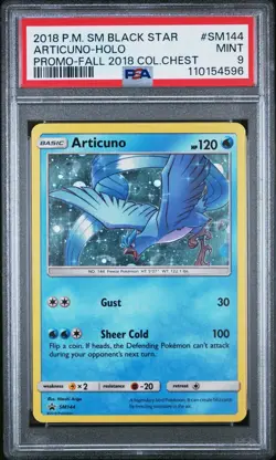 Articuno SM144 PSA 9 fall chest promo pokemon 2018 black star promo - Image 1
