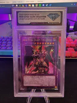 2024 Yu-Gi-Oh! Red-Eyes Dark Dragoon (QCSR) RA02-EN021 Graded Gem Mint 10 - Image 1