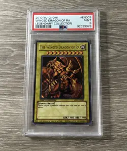 2010 Yugioh Legendary Collection EN003 The Winged Dragon Of RA PSA 9 Mint - Image 1
