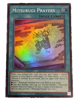 1x Yu-Gi-Oh! Mitsurugi Prayers - OP29-EN011 - Super Rare - NM - Image 1