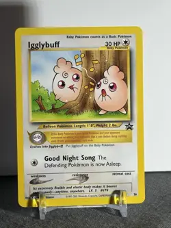 Pokemon Igglybuff Black Star Promo Card #36 Wizards of The Coast Nm Vintage - Image 1