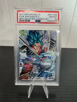 Dragon Ball Super Card Game | Super Saiyan Blue Son Goku BT1-030 UC | PSA 10 - Image 1
