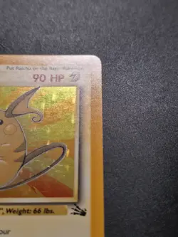 Pokemon TCG Raichu Fossil Holo Rare Card 14/62 Unlimited - Image 3