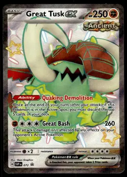 Pokemon TCG SV: Scarlet & Violet Promo Cards #072 Great Tusk ex NM - Image 1