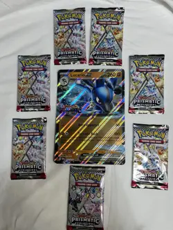 Pokemon Cards Lot Of 7 Unopened Scarlet & Violet Prismatic Evolution - Image 1