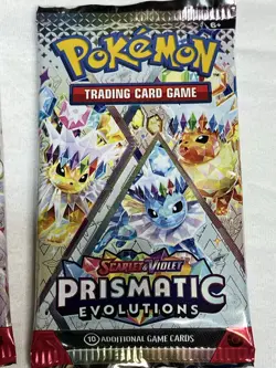 Pokemon Cards Lot Of 7 Unopened Scarlet & Violet Prismatic Evolution - Image 2