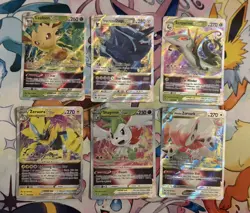 Pokemon VSTAR Card Lot Leafeon Dialga Serperior Zeraora Shaymin Zoroark (6) - Image 1