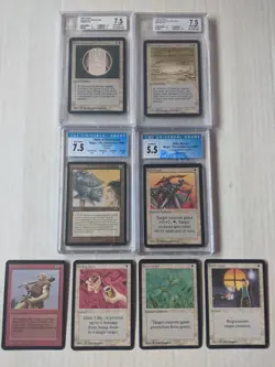 MTG Lot of 8 OLD & VINTAGE ALPHA & BETA Cards! BGS GRADED 7.5! Misprint/Mislabel - Image 1