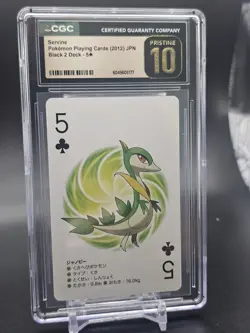 Servine Pokemon Japanese Black Kyurem 2 Poker Playing Card CGC 10 Pristine! - Image 1