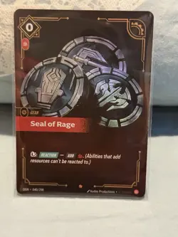 Riftbound TCG League Of Legends Origins Epic Seal of Rage 040/298 NM Card - Image 1
