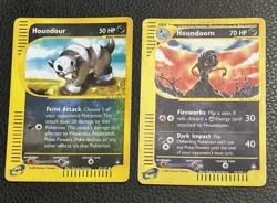 2003 Pokemon Aquapolis Reverses Holo 2 Card Lot Houndour & Houndoom🔥Near Mint🔥 - Image 1
