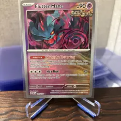 Pokemon Prismatic Evolutions Flutter Mane Masterball Reverse Holo Card 043/131 - Image 1