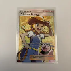 Pokemon TCG Shining Legends Breeder Holo Full Art Ultra Card 73/73 - Image 1