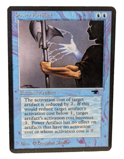 Power Artifact Antiquities NM MTG Magic the Gathering Trading Card Blue Enchant - Image 1