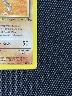 Hitmonlee 22/62 - 1999 Fossil Set Pokemon Card - Non Holo - NM - Image 4