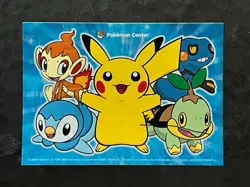 Pokemon Center Sticker Pikachu Turtwig Chimchar Piplup etc Pokemon Card Japanese - Image 1