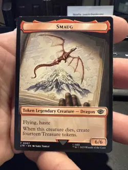 MTG There and Back Again foil (NM) 151 Lord of the Rings Magic w/ Smaug Token - Image 2