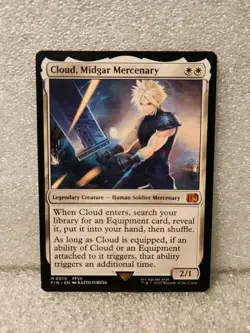 Cloud, Midgard Mercenary M 0010 Regular Final Fantasy Magic the Gathering MTG NM - Image 1