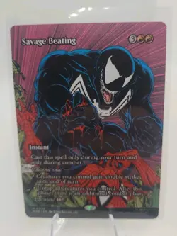 MTG Marvel's Spider-Man Instant Savage Beating (Borderless) M 0026 Mint - Image 1